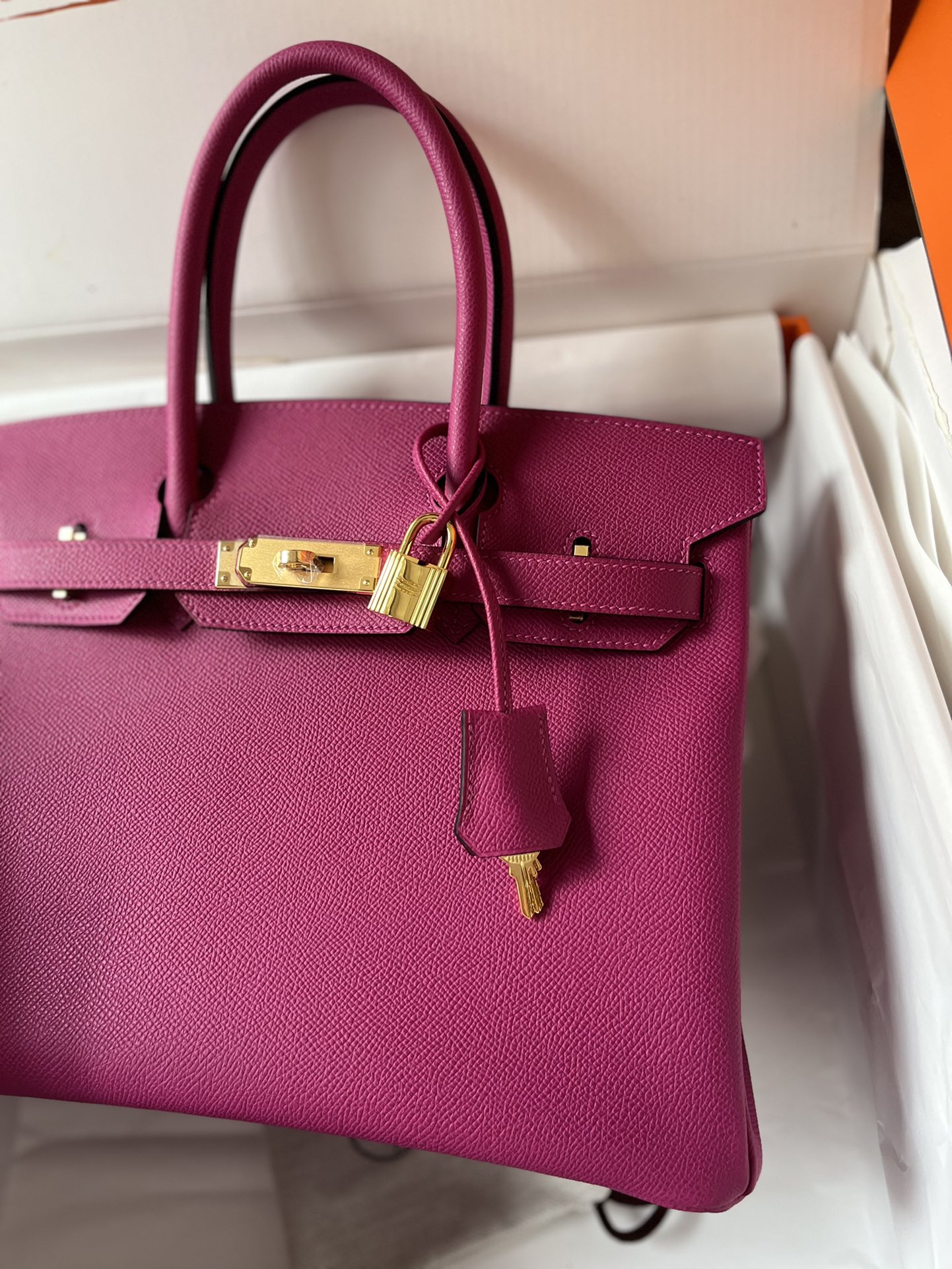 에르메스 버킨백30 립스틱 금장 앱송